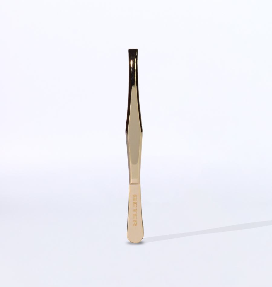 Beter Pinza De Depilar Punta Recta Dorada