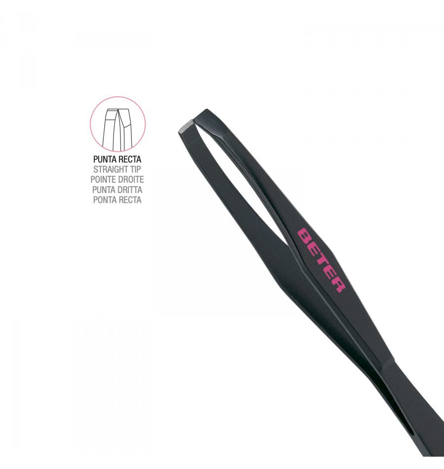 Beter Pinza De Depilar Punta Recta Pavonada