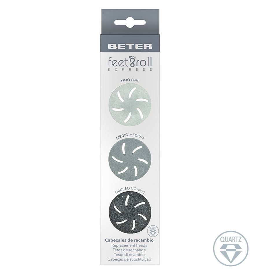 Beter Cabezales de cuarzo de recambio Feet&Roll Express