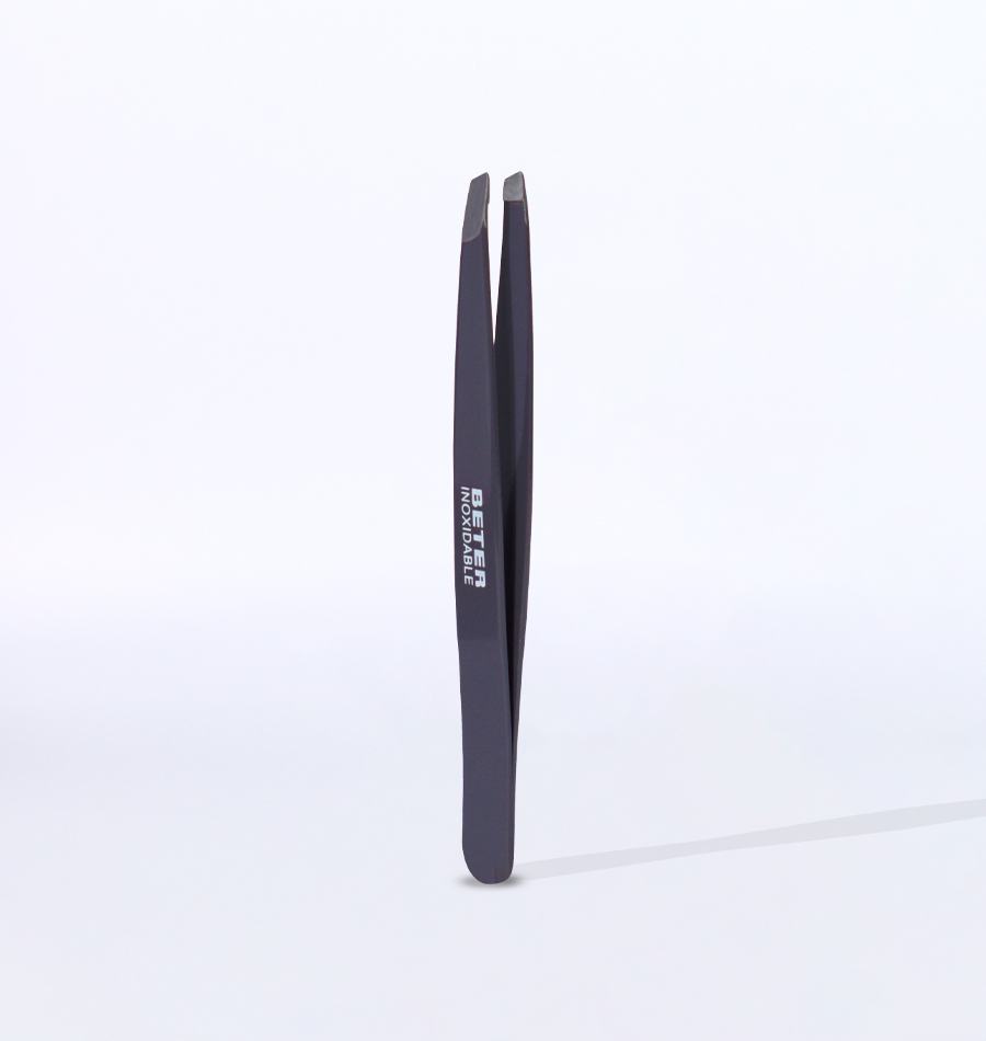 Beter Pinza de depilar punta oblicua inoxidable esmaltada