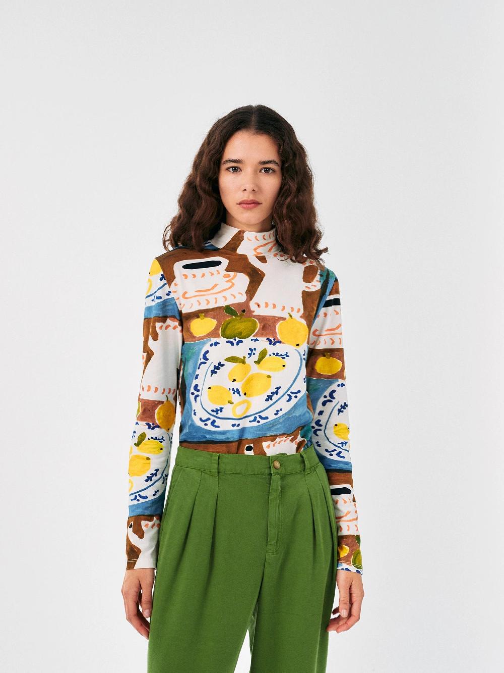 Bobo Choses Abstract Tea Time Print Turtle Neck T-shirt