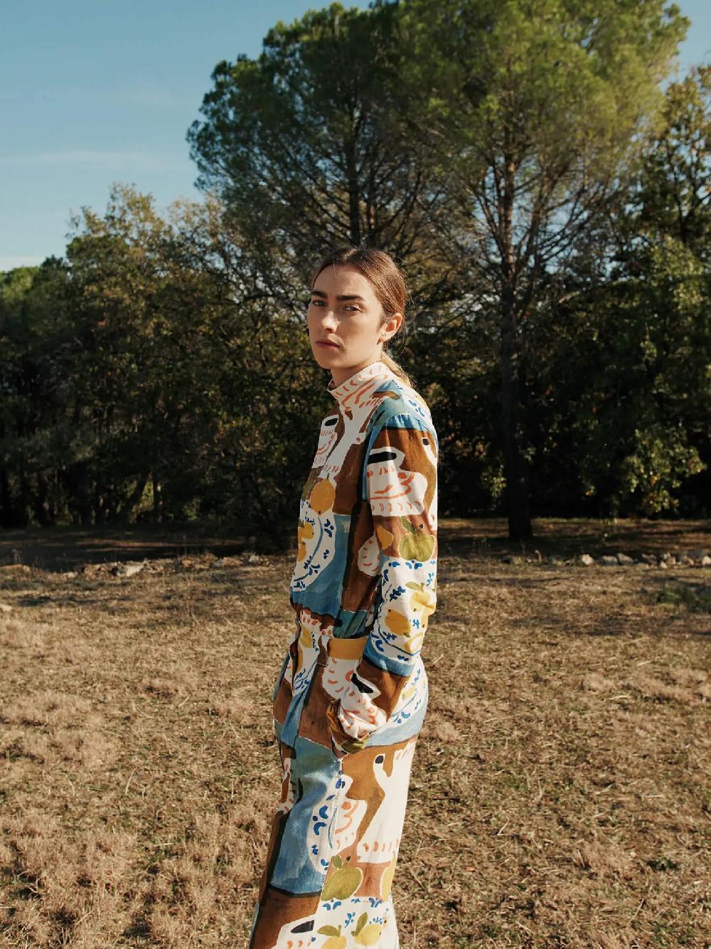 Bobo choses Abstract Tea Time print turtle neck T-shirt