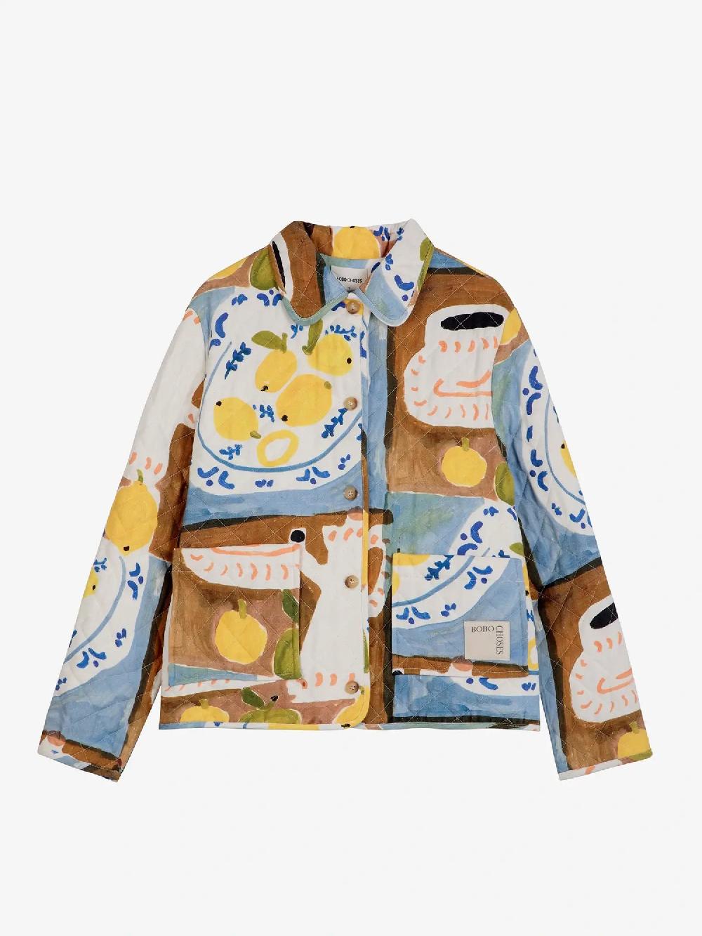 Bobo Choses Abstract Tea Time Printed Quilted Jacket