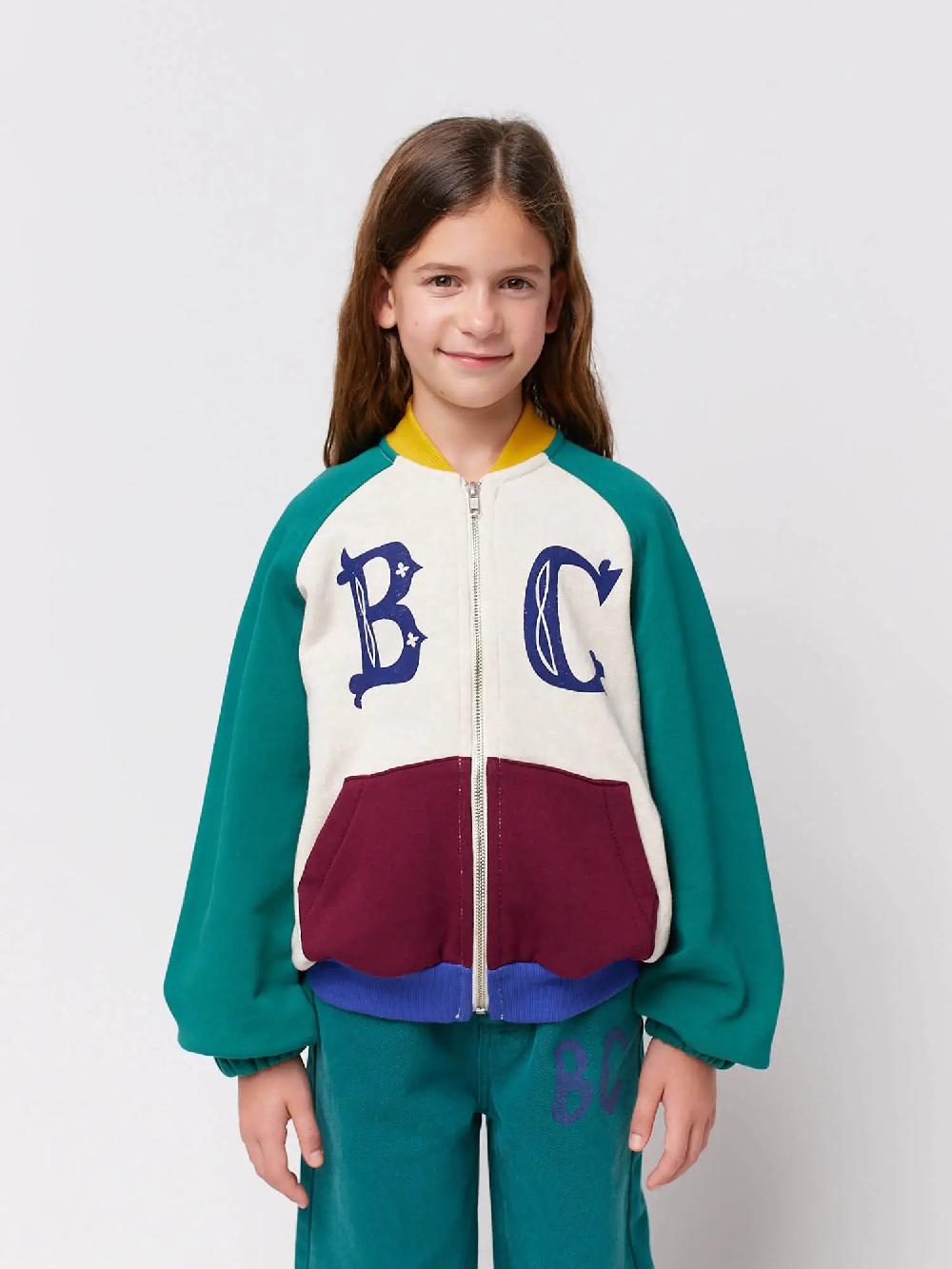 Bobo choses B.C vintage color block zipped sweatshirt