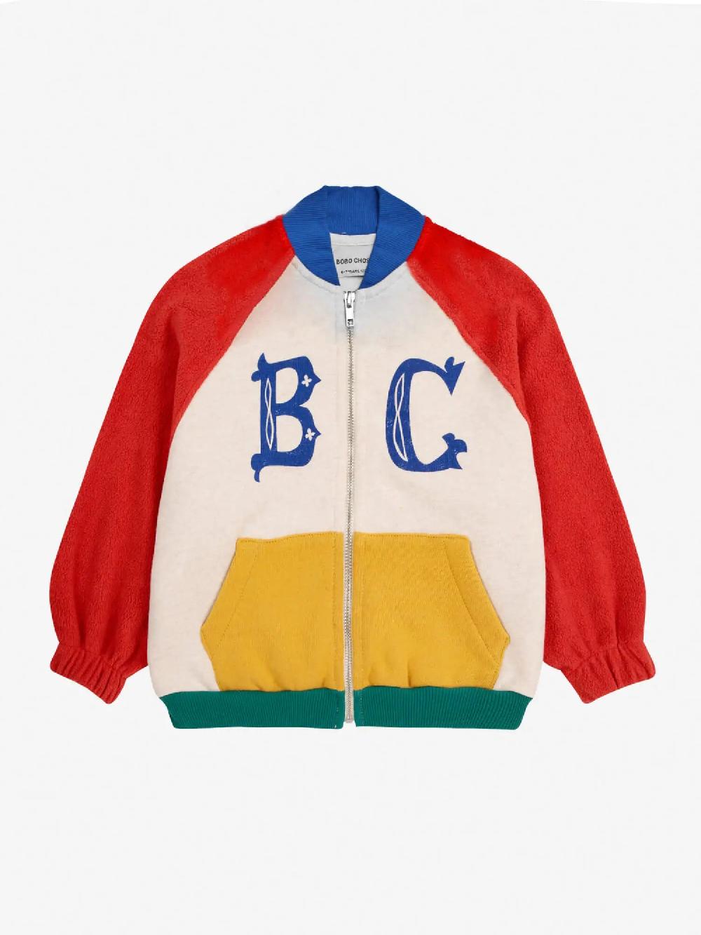 Bobo choses B.C vintage color block zipped sweatshirt