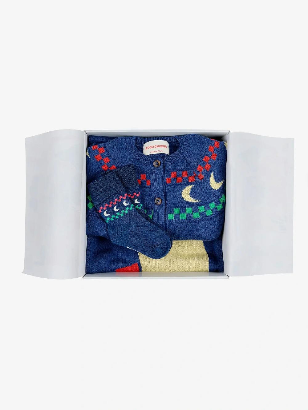 Bobo Choses Beneath The Moon Knitted Overall Gift Set