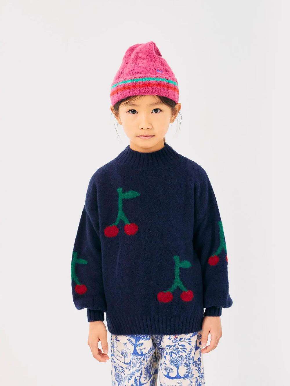 Bobo Choses Bobo Cherry All Over Turtle Neck Jumper