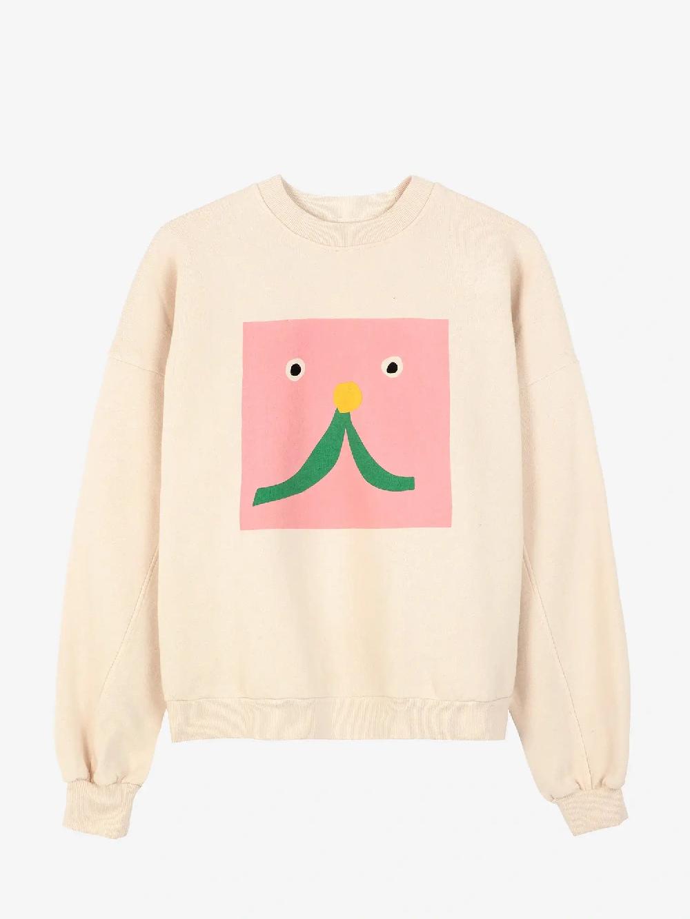 Bobo Choses Abstract Cat Smile Print Sweatshirt