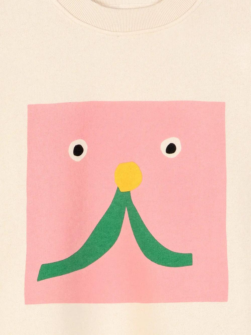 Bobo Choses Abstract Cat Smile Print Sweatshirt