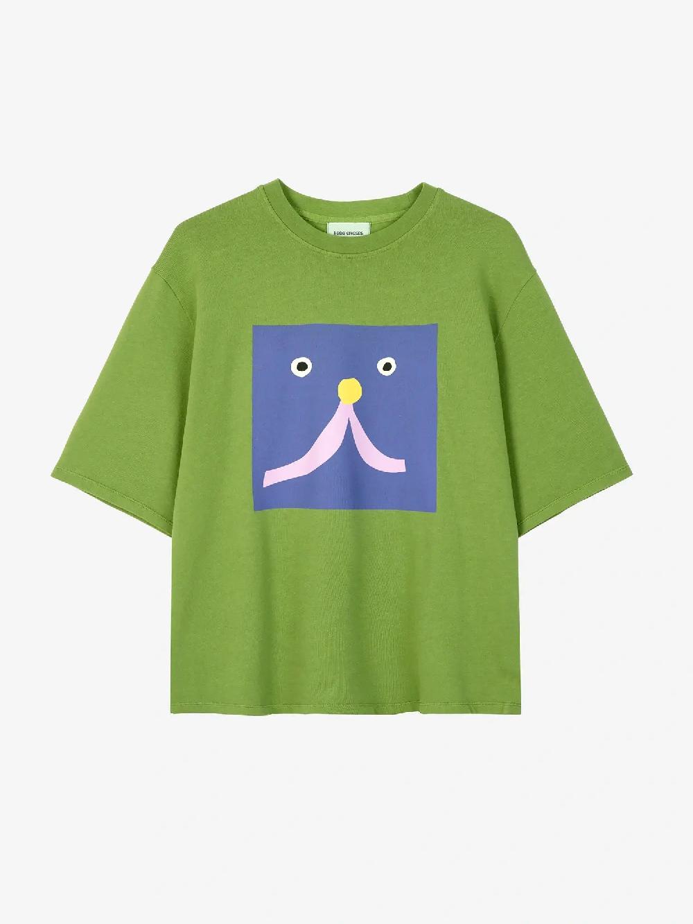 Bobo Choses Abstract Cat Smile Print T-shirt