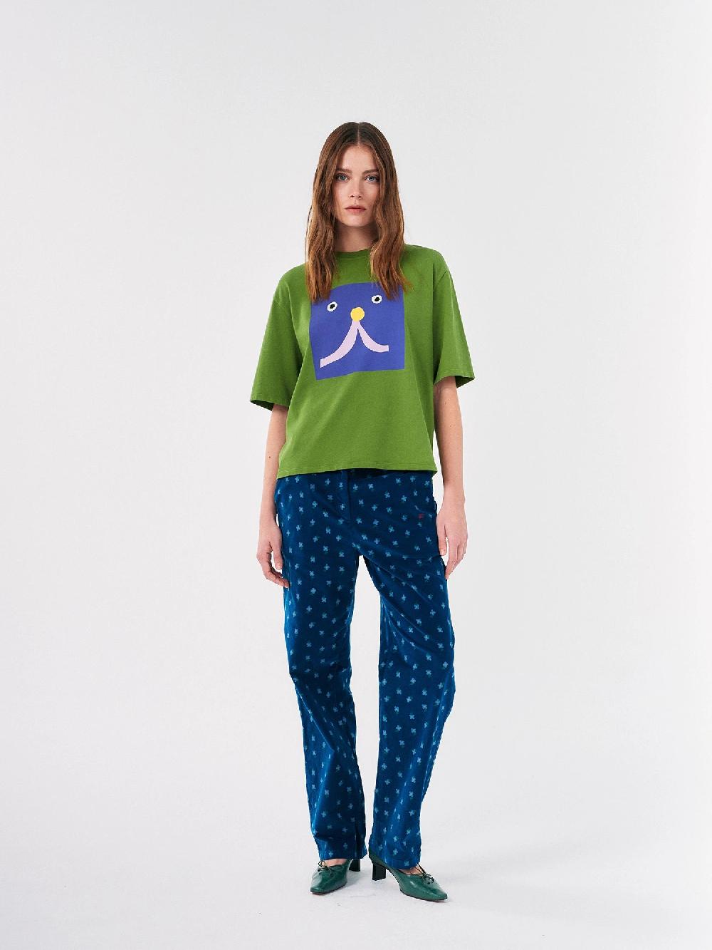 Bobo Choses Abstract Cat Smile Print T-shirt