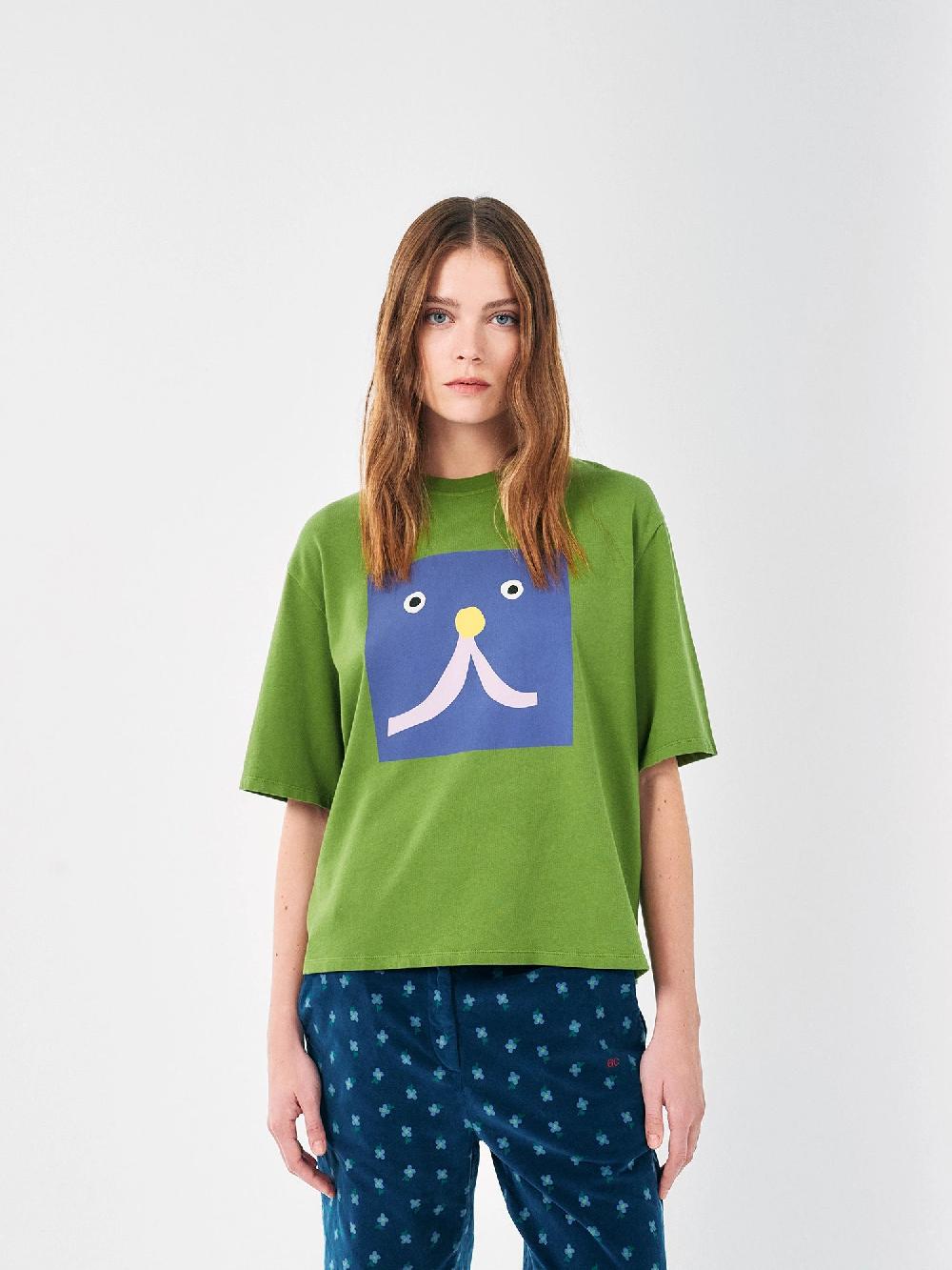 Bobo choses Abstract Cat Smile print T-shirt