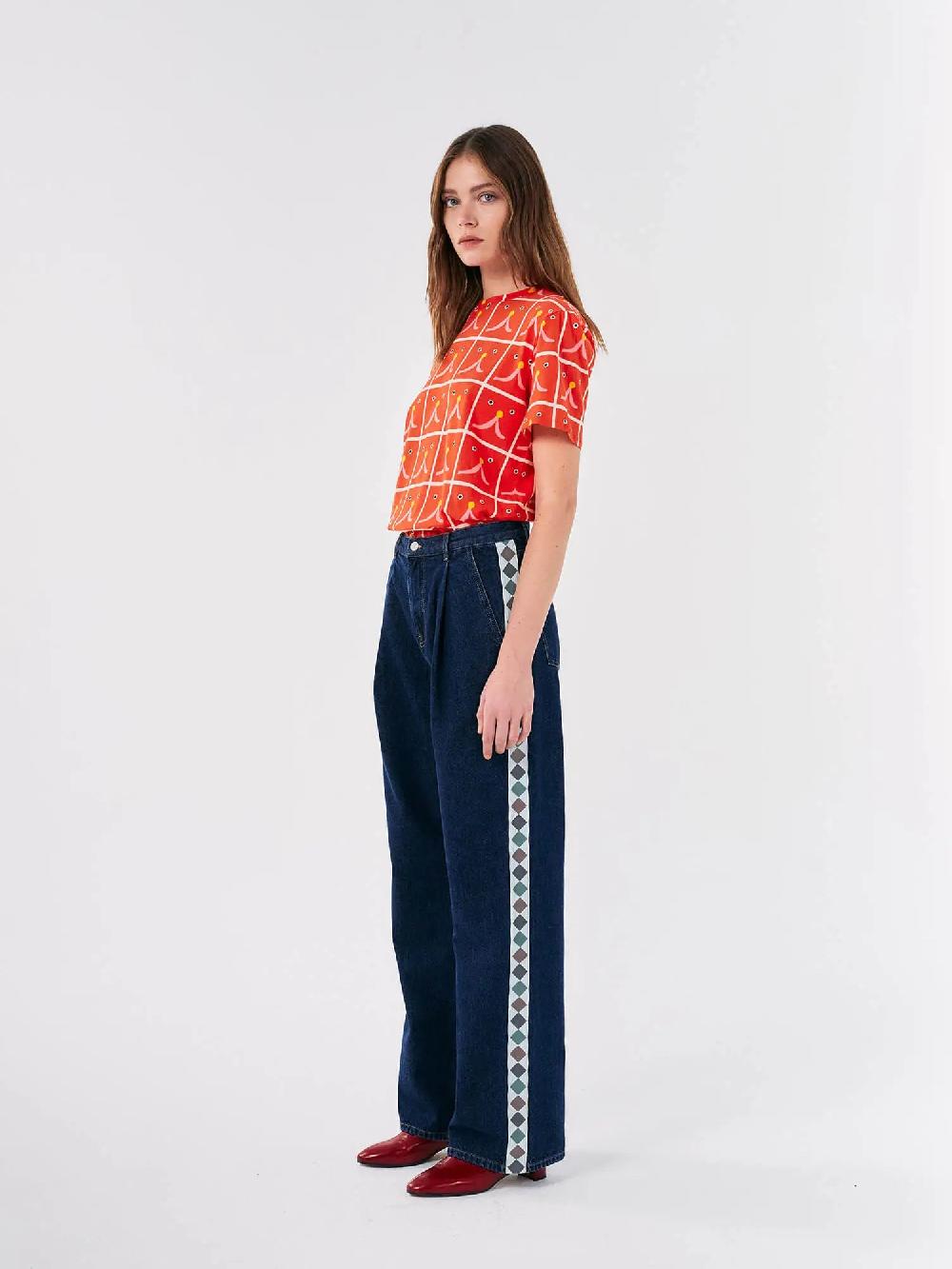 Bobo Choses Abstract Cat Smile Printed T-shirt