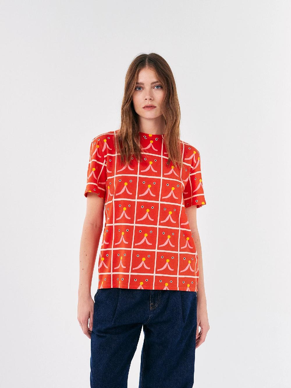 Bobo choses Abstract Cat Smile printed T-shirt