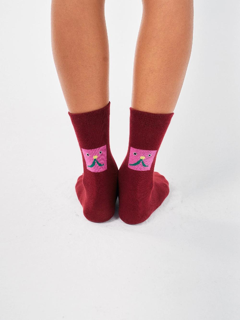Bobo choses Abstract cat smile short socks