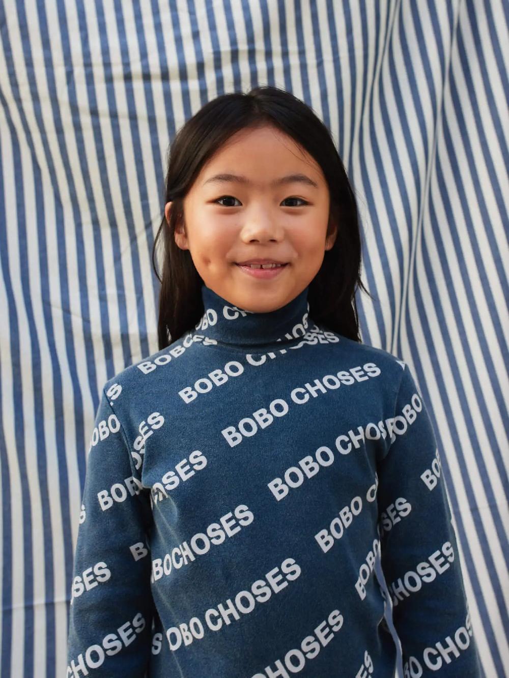Bobo choses Bobo choses all over rib turtle neck T-shirt