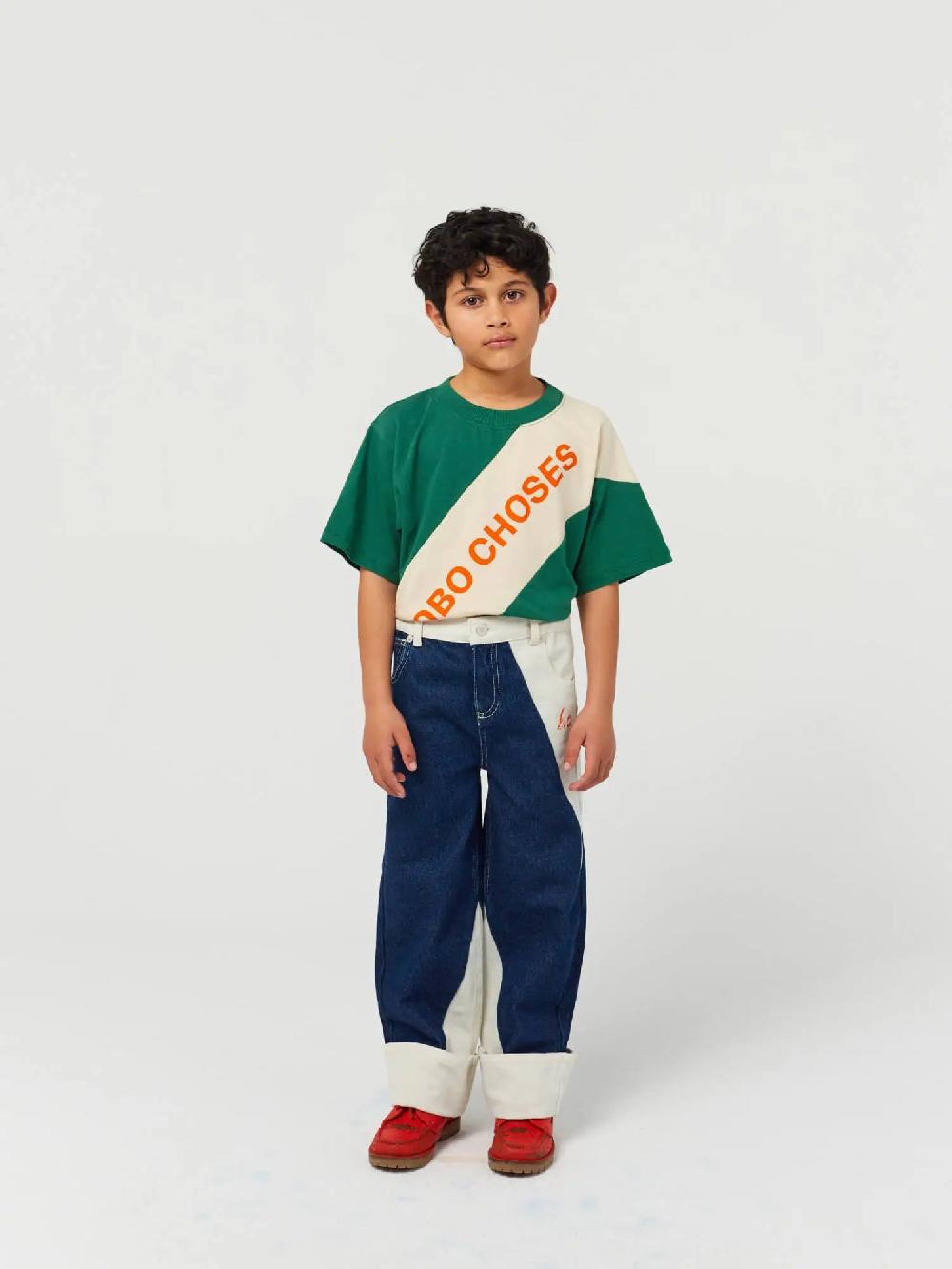 Bobo choses BC contrast color straight denim pants