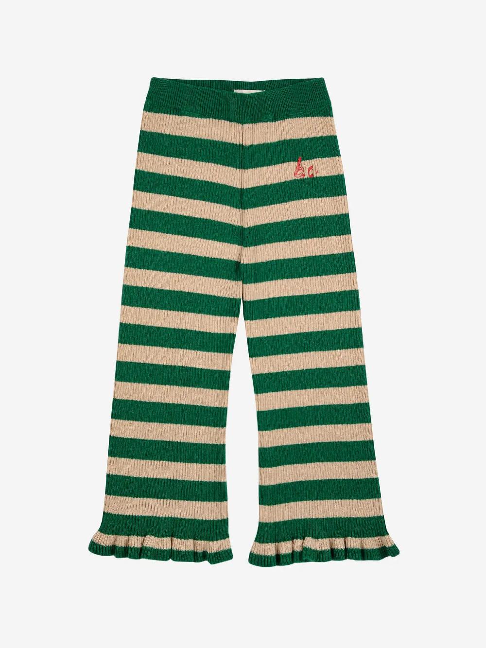 Bobo Choses BC Stripes Knitted Ruffle Pants