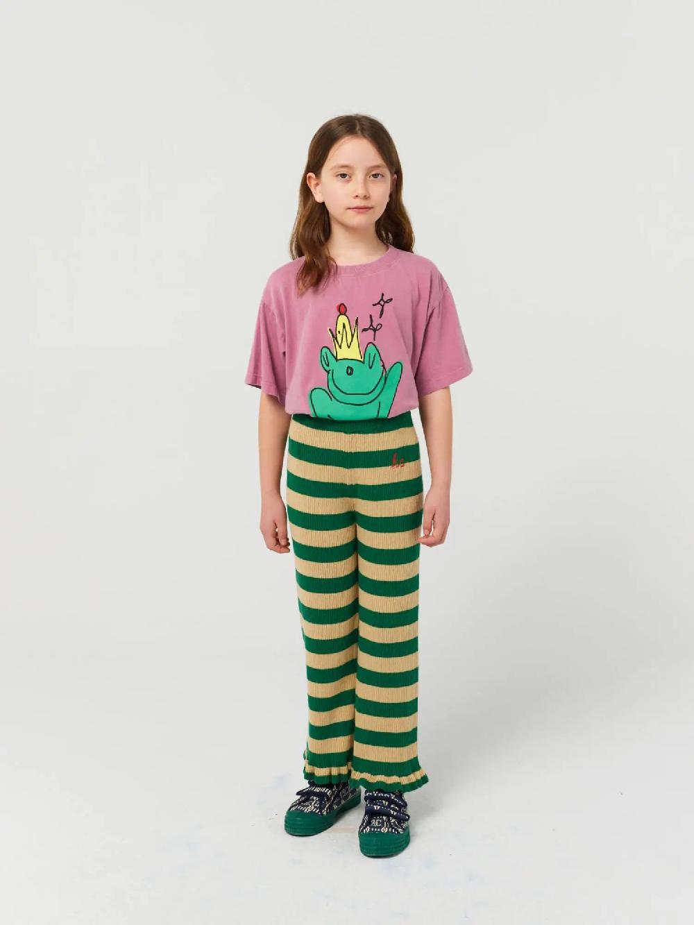 Bobo choses BC stripes knitted ruffle pants