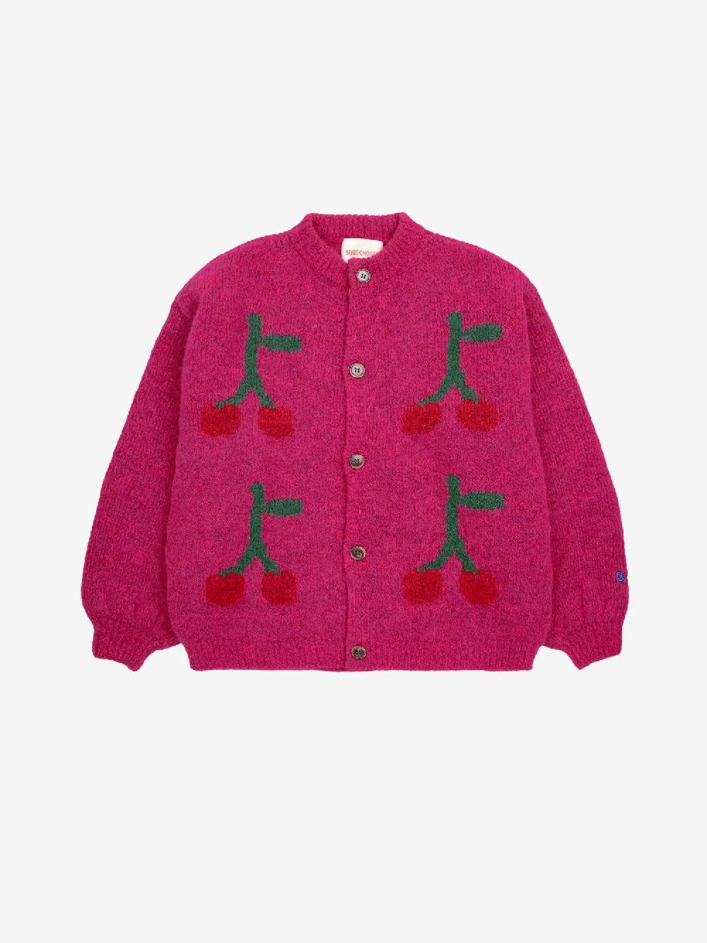Bobo Choses Bobo Cherry Intarsia Cardigan