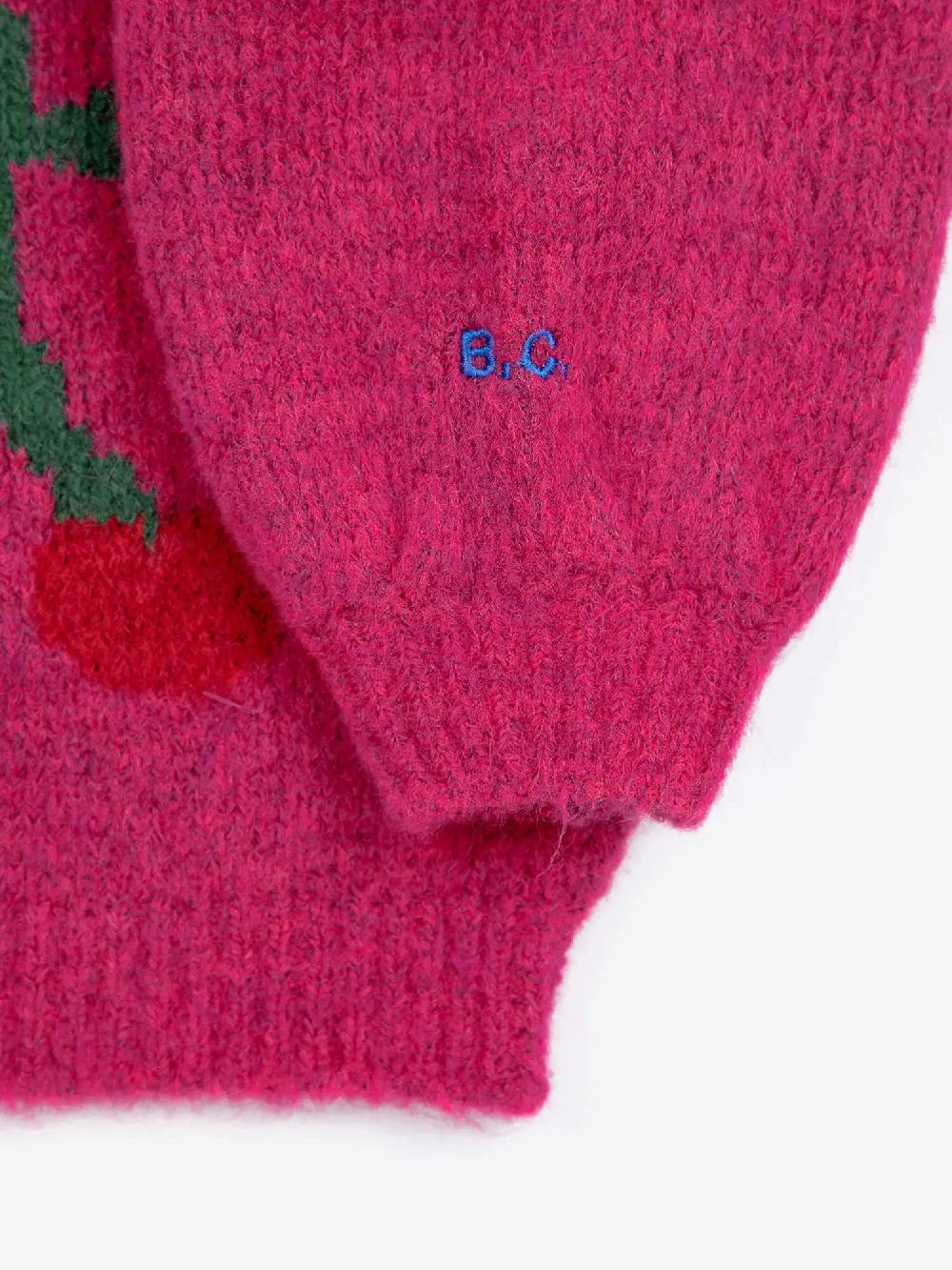 Bobo Choses Bobo Cherry Intarsia Cardigan