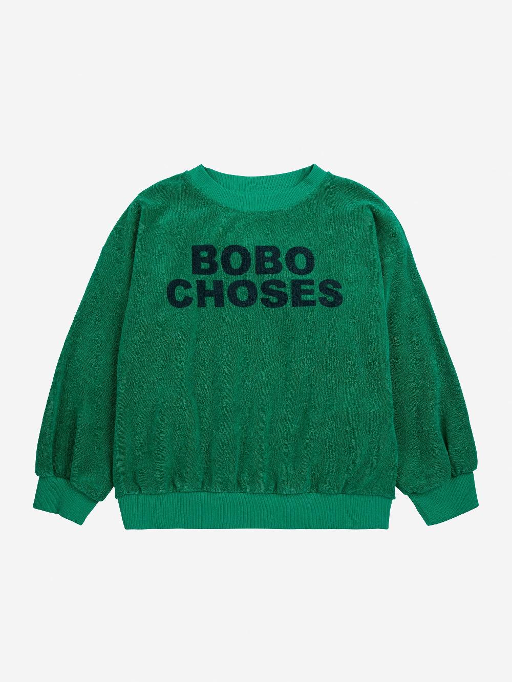Bobo Choses Bobo Choses Green Terry Sweatshirt