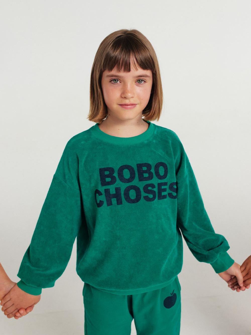 Bobo choses Bobo Choses green terry sweatshirt