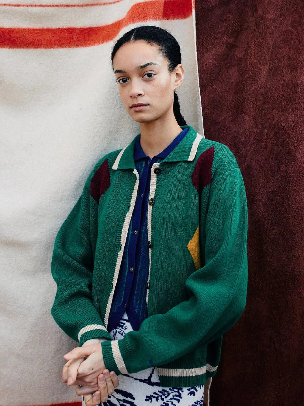 Bobo choses Bobo Diamonds collar cardigan