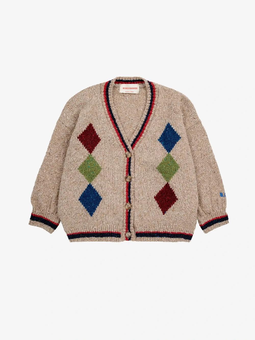 Bobo Choses Bobo Diamonds Intarsia Cardigan