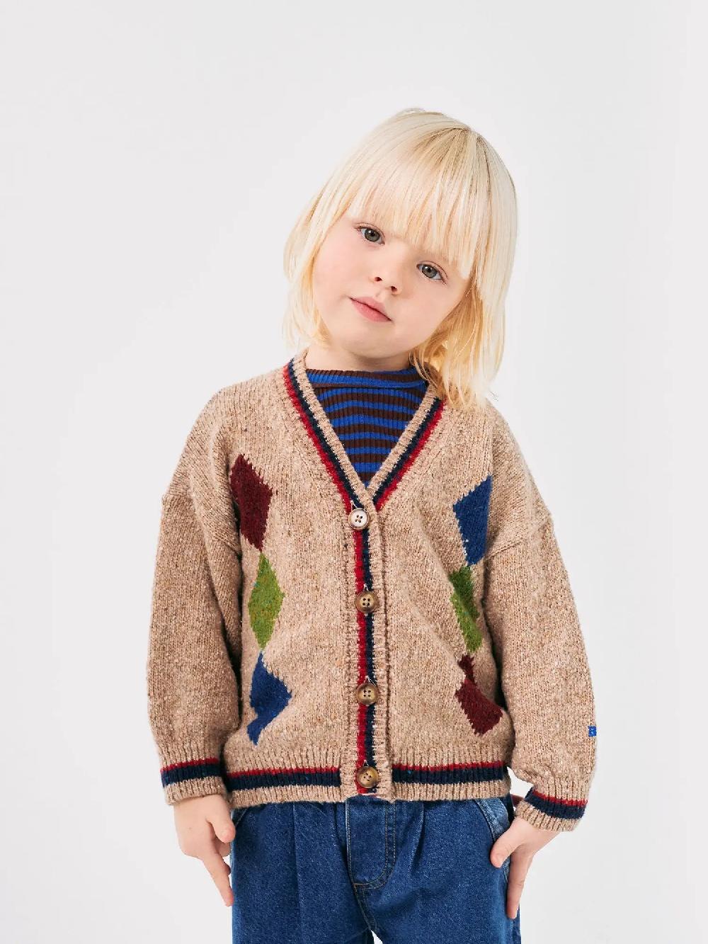 Bobo choses Bobo diamonds intarsia cardigan