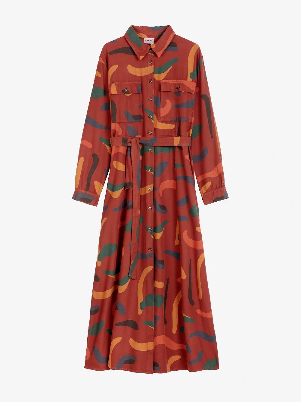 Bobo Choses Brushstrokes Printed Flared Long Dress