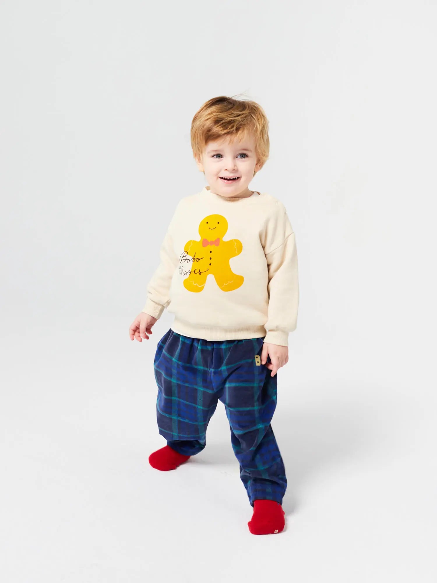 Bobo Choses Check BC Velvet Baggy Pants