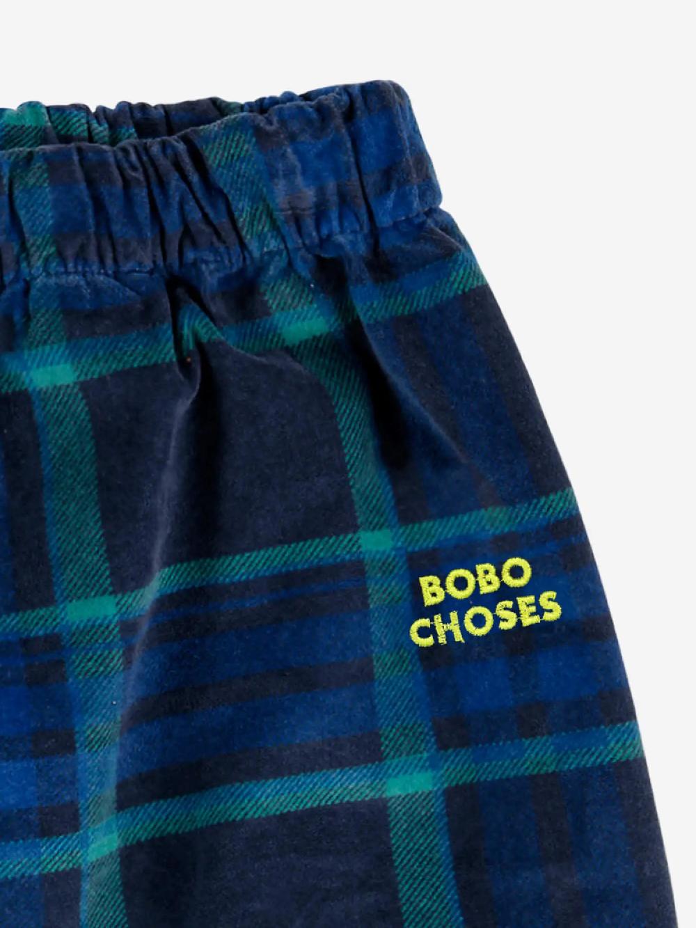 Bobo Choses Check BC Velvet Baggy Pants