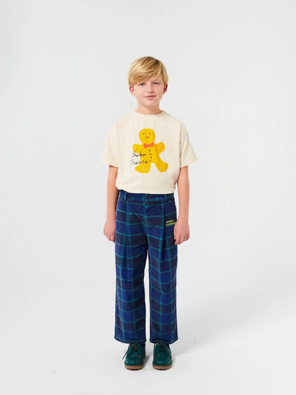Bobo Choses Check BC Velvet Straight Pants