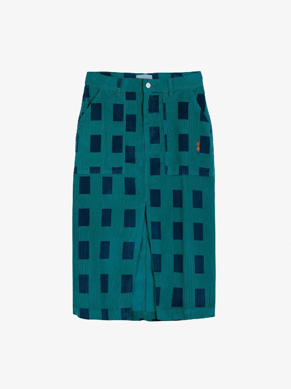 Bobo choses Checked corduroy pencil skirt