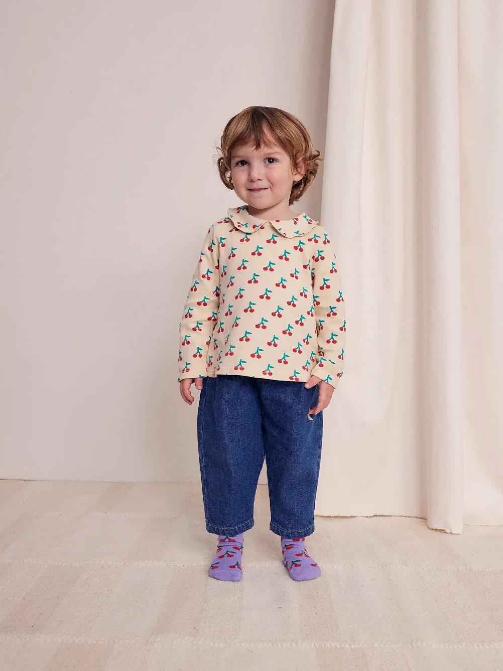 Bobo Choses Cherry All Over Collar T-shirt