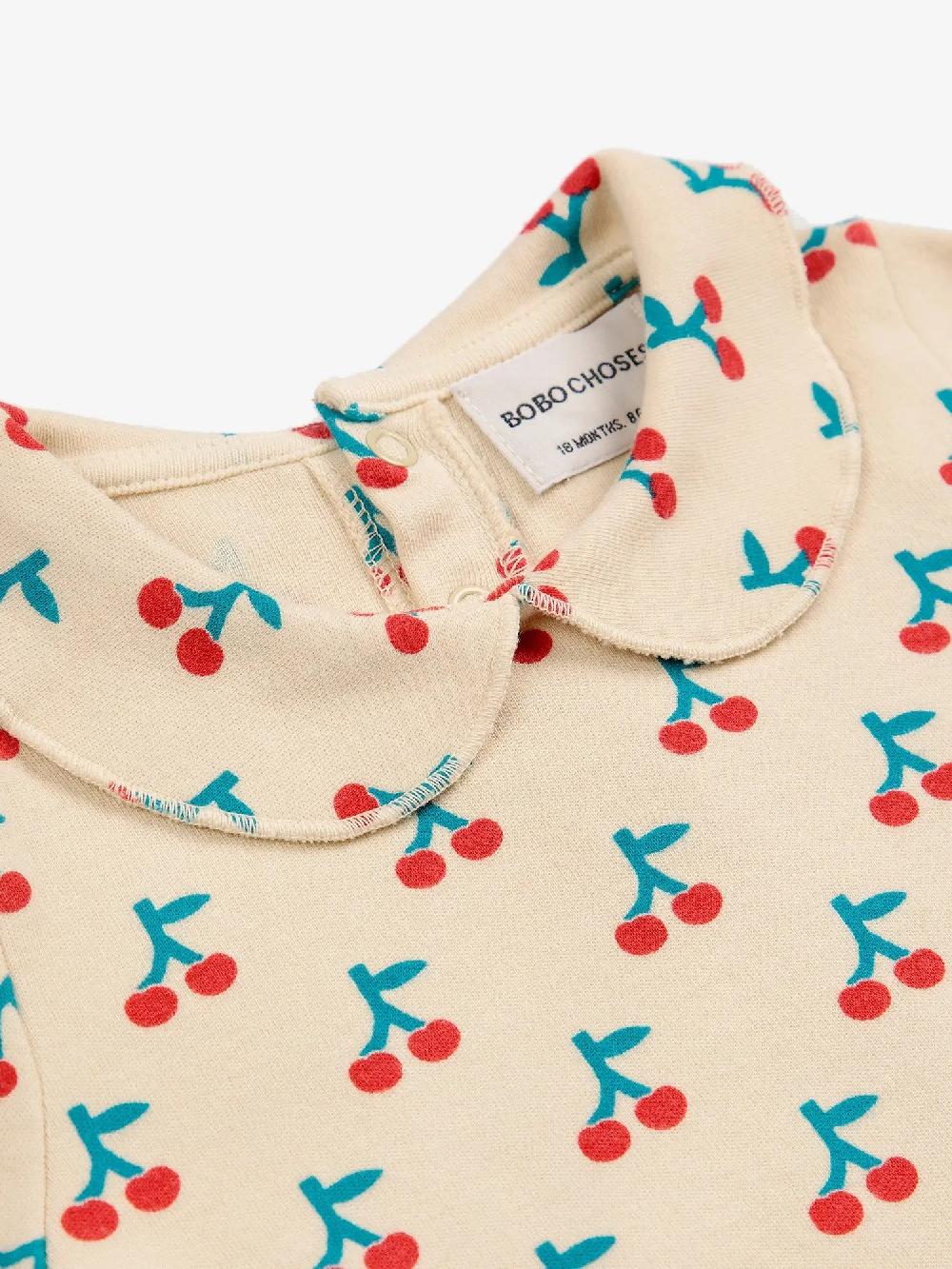 Bobo Choses Cherry All Over Collar T-shirt