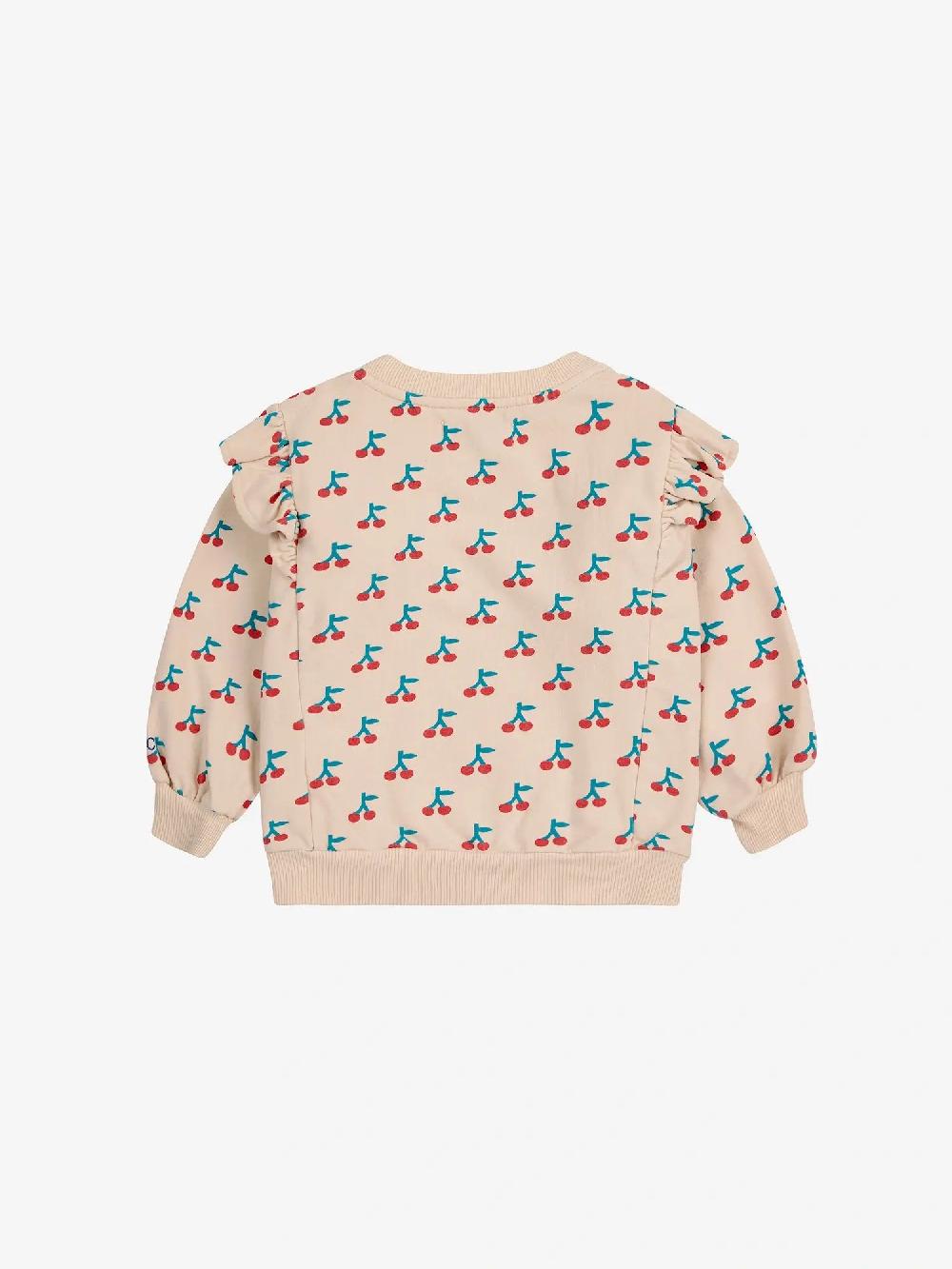 Bobo Choses Cherry All Over Ruffle Sweatshirt