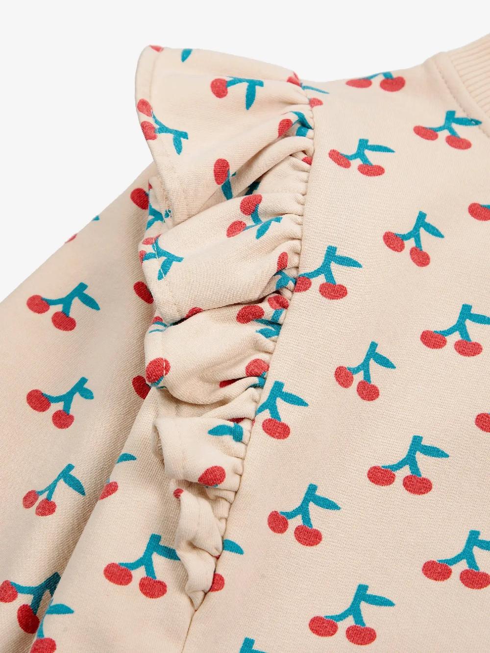 Bobo Choses Cherry All Over Ruffle Sweatshirt