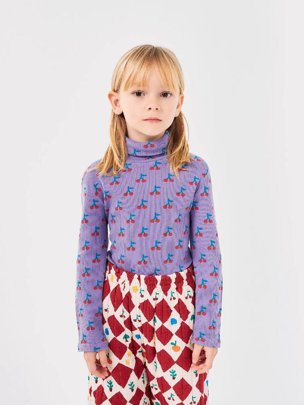 Bobo choses Cherry all over turtle neck T-shirt