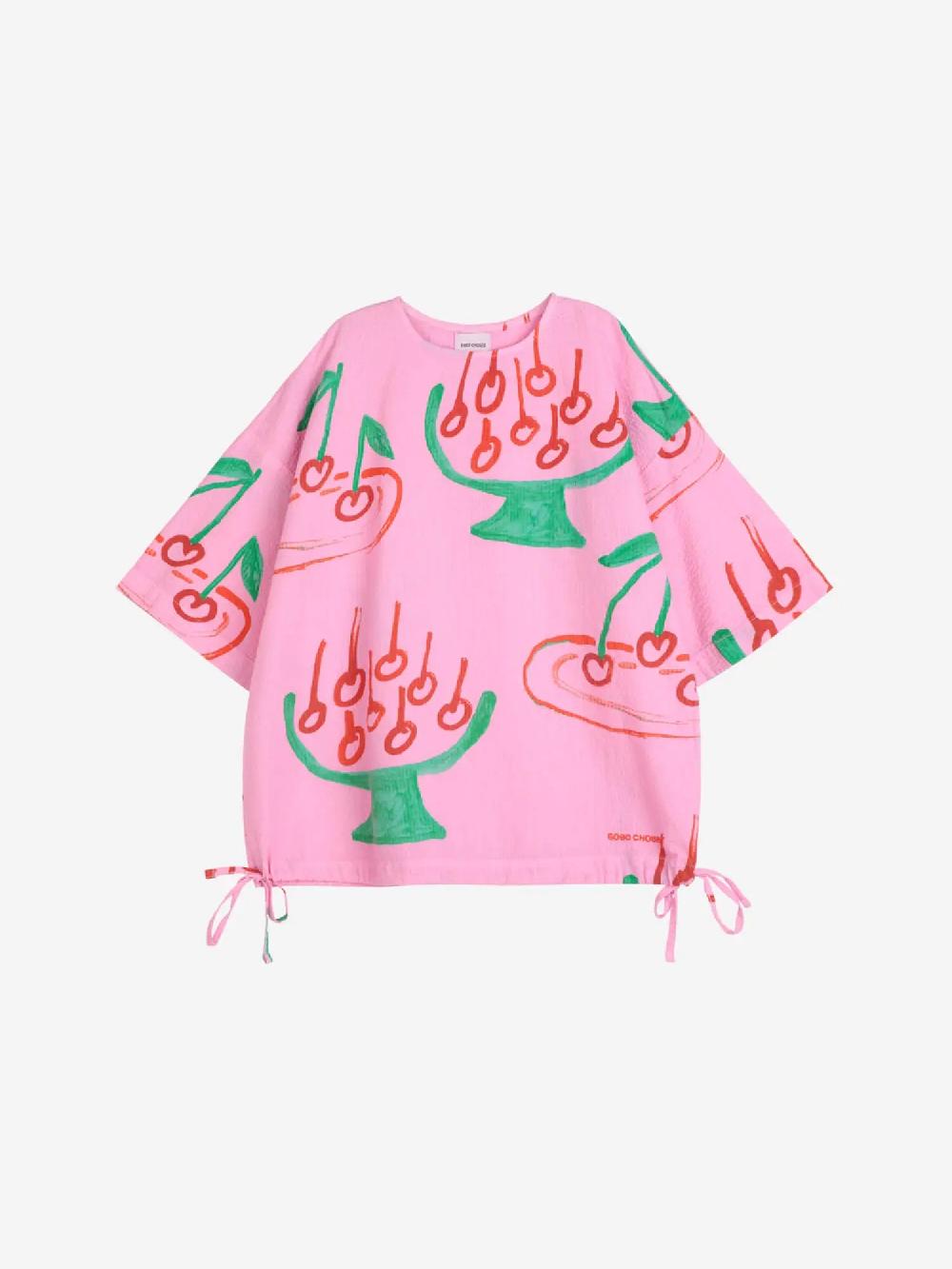 Bobo Choses Cherry Print Cropped Blouse