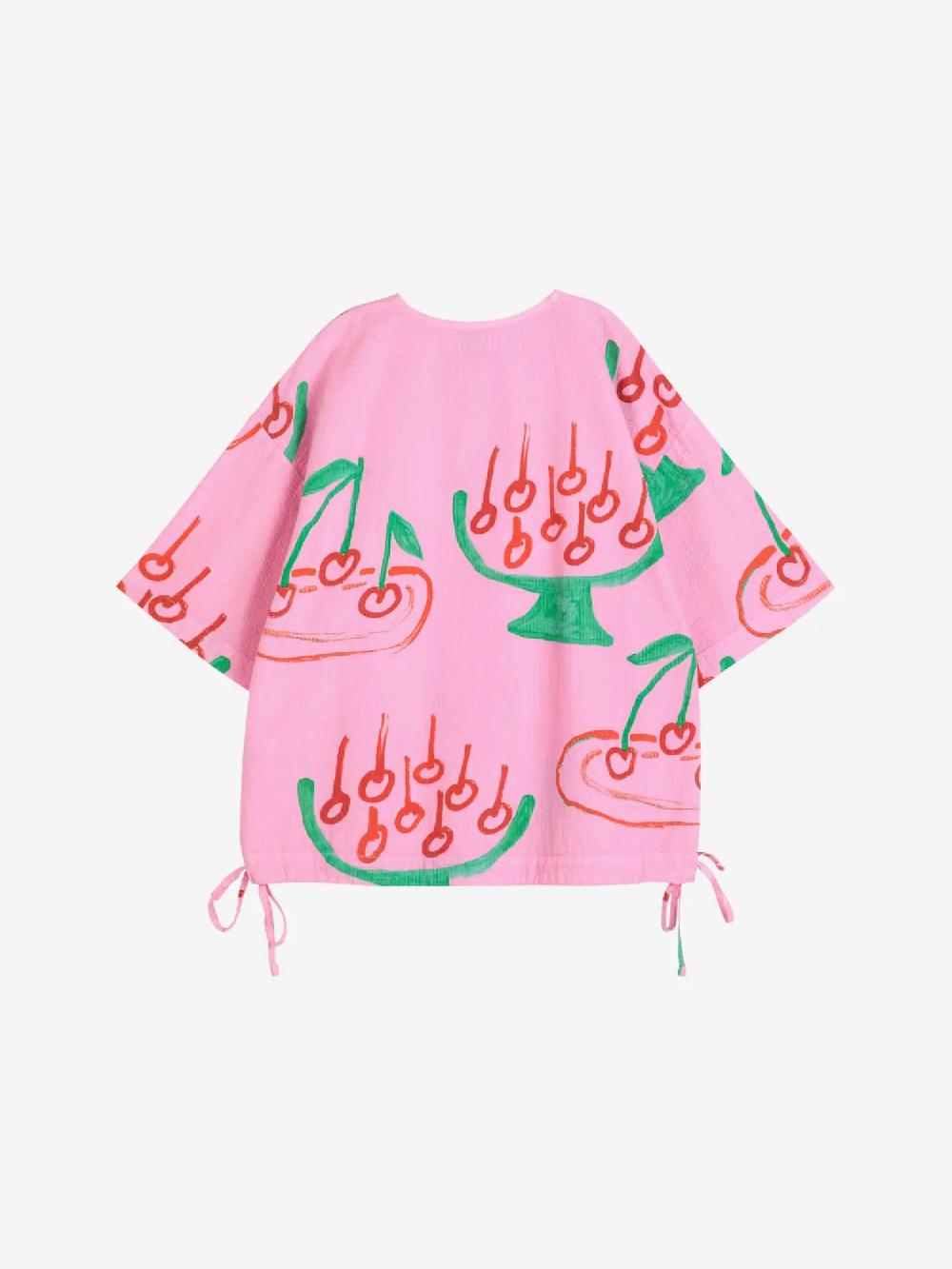 Bobo Choses Cherry Print Cropped Blouse