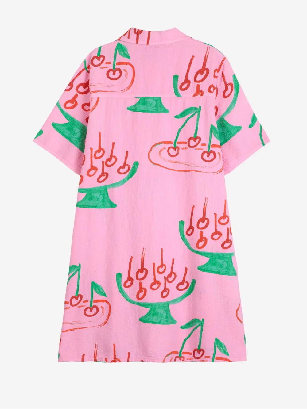 Bobo Choses Cherry Print Mini Shirt Dress