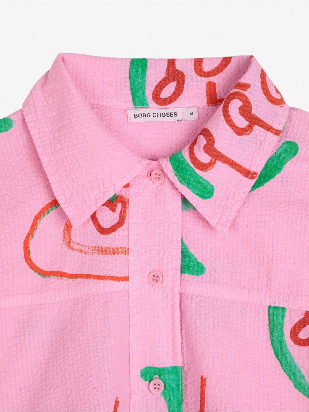 Bobo Choses Cherry Print Mini Shirt Dress