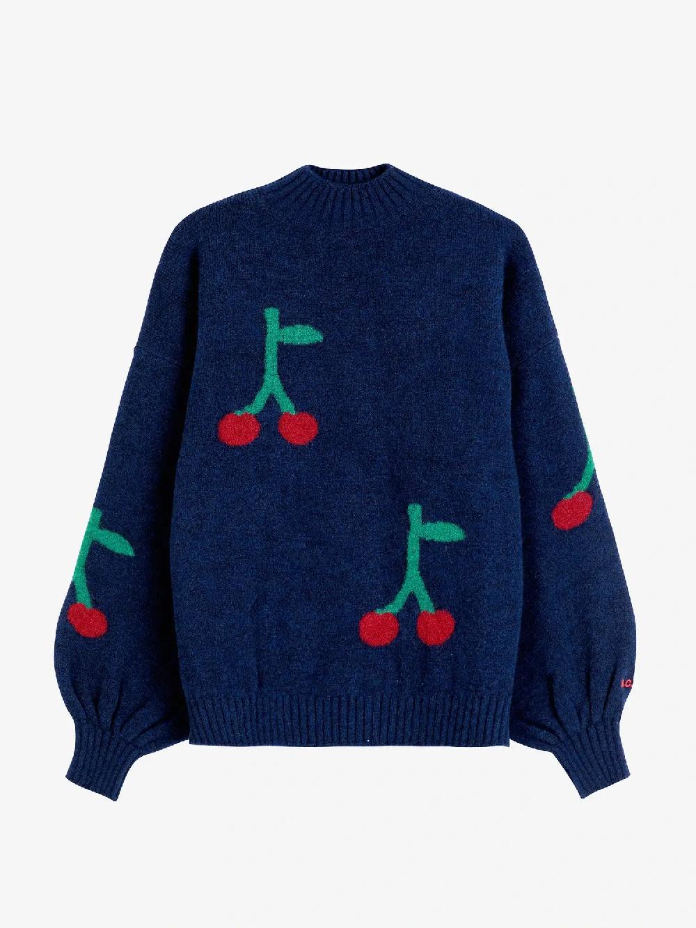 Bobo Choses Cherry Printed Turtle Neck Jumper