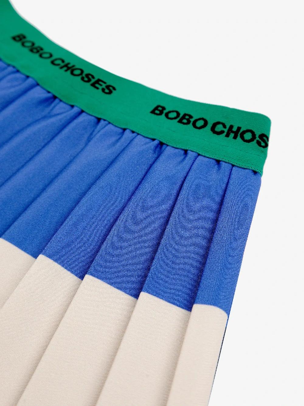 Bobo Choses Color Block Pleated Woven Skirt