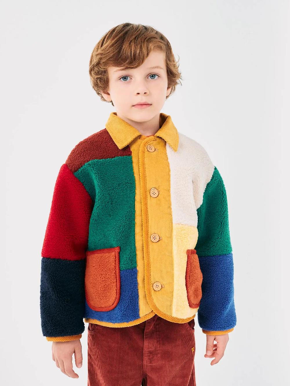 Bobo choses Color Block sheepskin jacket