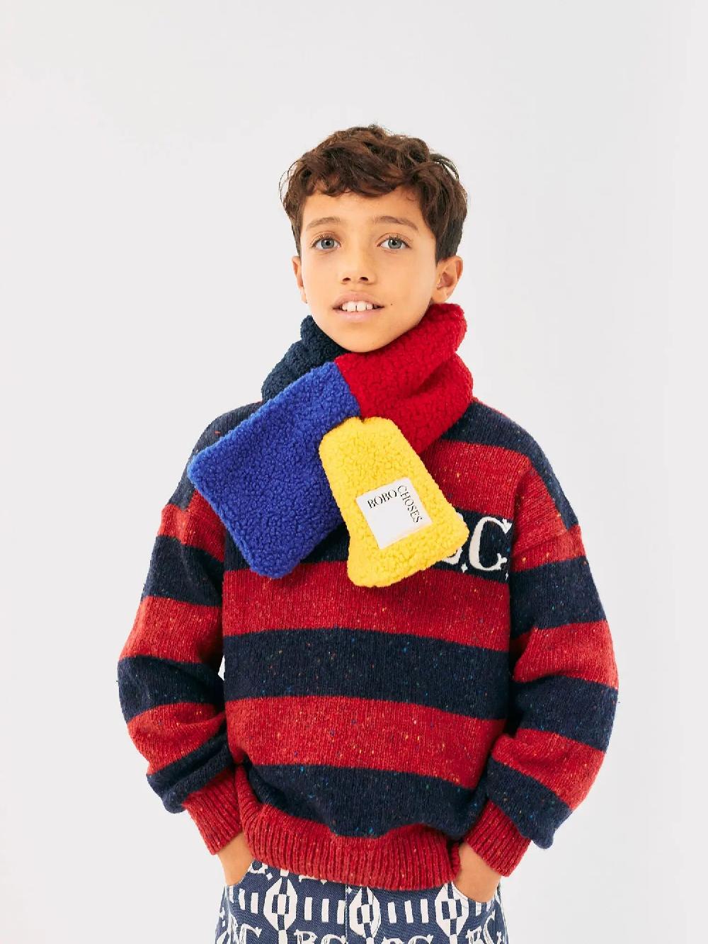 Bobo Choses Color Block Sheepskin Neck Warmer