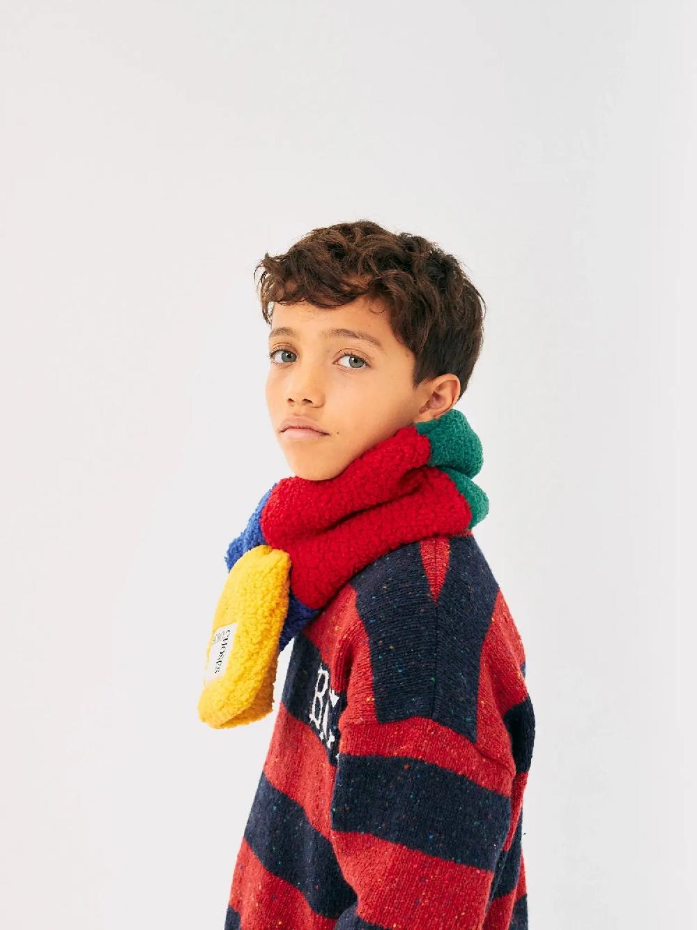 Bobo Choses Color Block Sheepskin Neck Warmer