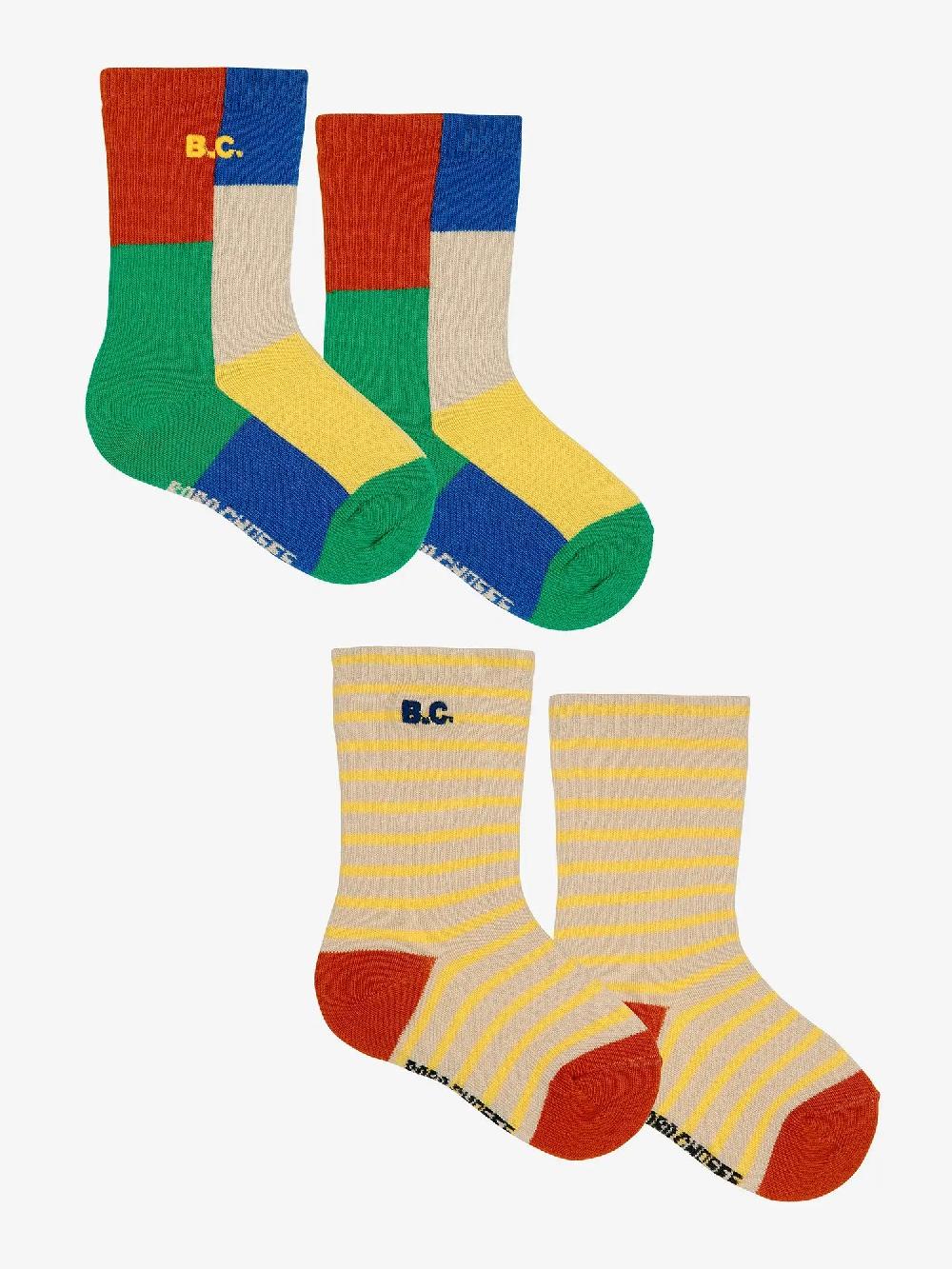 Bobo choses Color block socks pack x 2